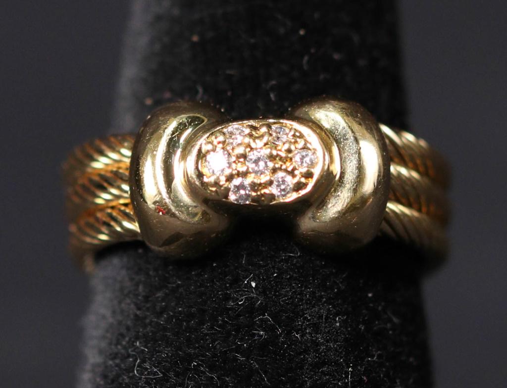 PHILIPPE CHARRIOL 18kt DIAMOND TRIPLE CABLE RING (1 of 2)