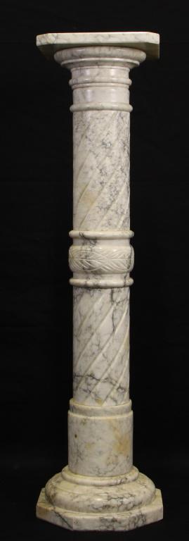 19th CENTURY ITALIAN  MARBLE PEDESTAL (1 of 2)