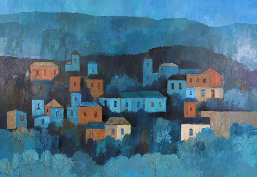 HERB MEARS "DUSK ON THE PORT" OIL PAINTING (1 of 2)