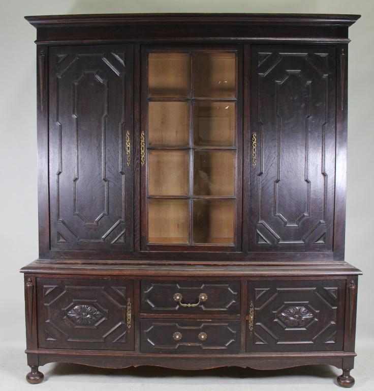 19th CENTURY GOTHIC REVIVAL STYLE OAK CABINET (1 of 2)