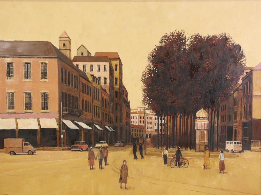 HERB MEARS "PARIS OR ANTIBES" OIL ON CANVAS (1 of 3)