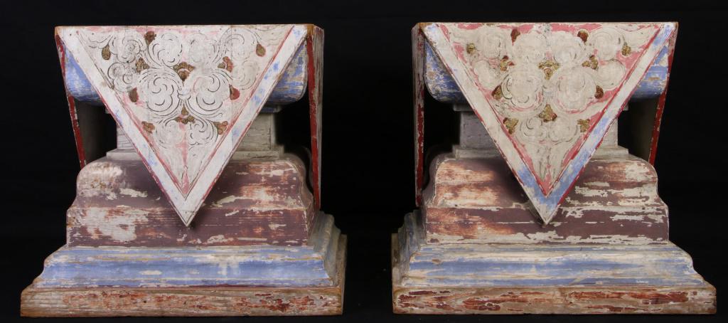 PAIR OF 19th CENTURY TIBETAN PEDESTALS (1 of 2)