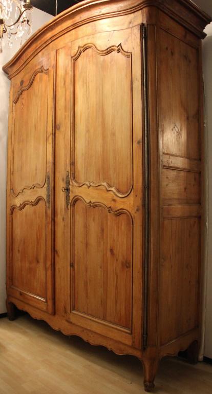 19th CENTURY PINE TWO DOOR PINE ARMOIRE (1 of 2)