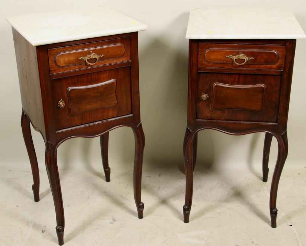 PAIR OF CIRCA 1900's FRENCH BEDSIDE CHESTS (1 of 3)