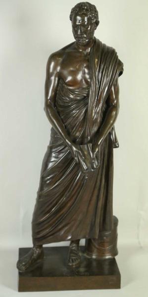 F. BARBEDIENNE FONDEUR "ROMAN MALE FIGURE" BRONZE (1 of 10)