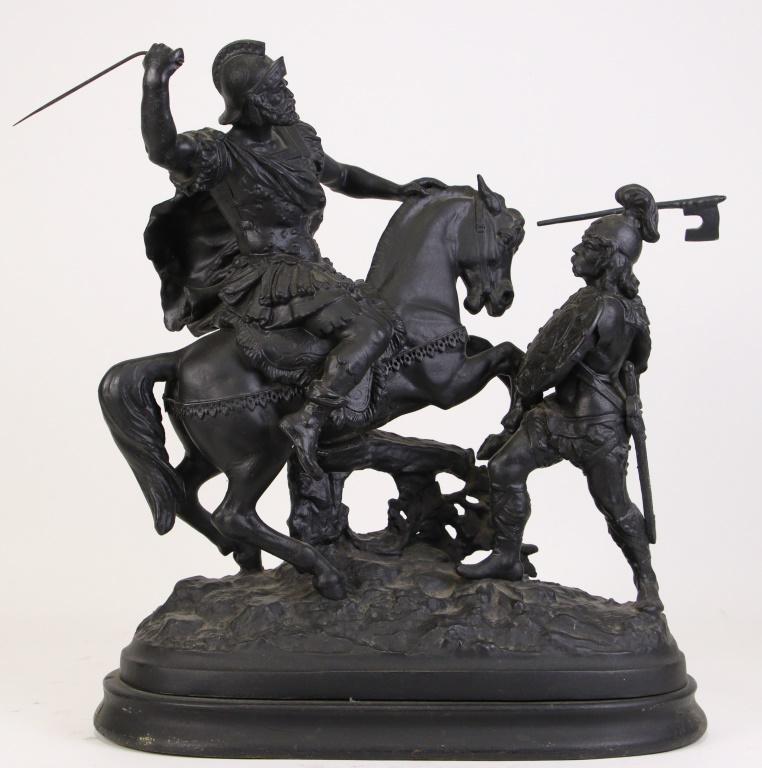 CAST VIC. SPELTER WARRIOR FIGURES (1 of 4)