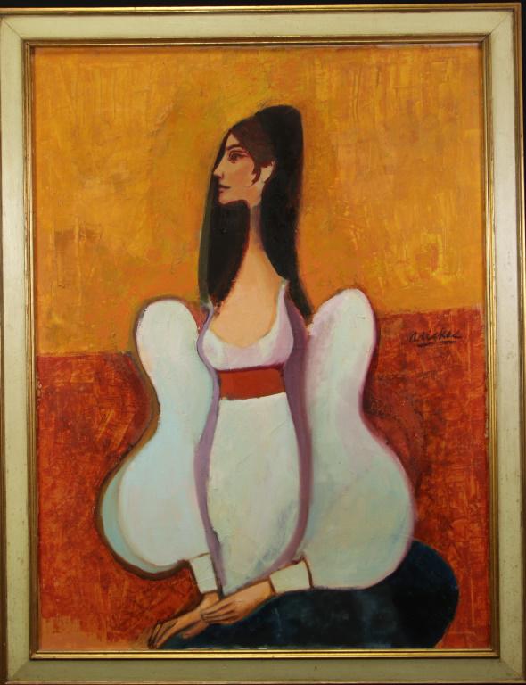 DAVID ADICKES OIL ON CANVAS PAINTING (1 of 3)