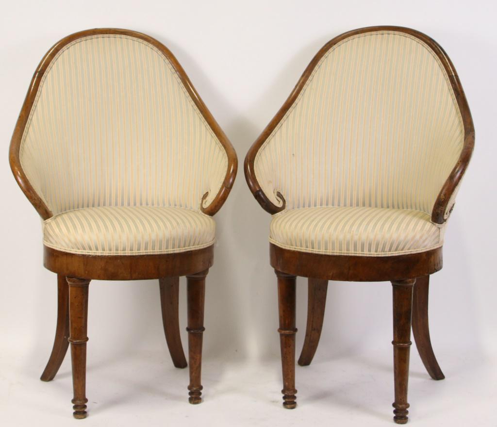PAIR OF 19th CENTURY GERMAN BIEDERMEIER CHAIRS (1 of 1)