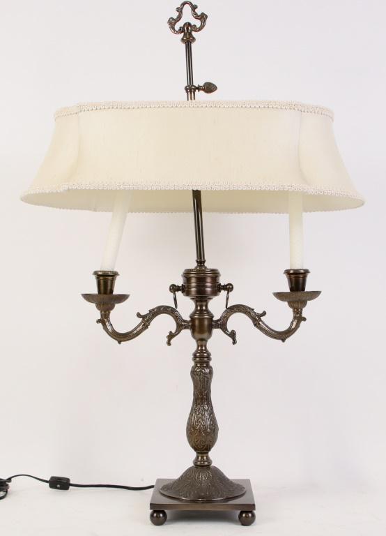 BRONZE BOUILLOTTE STYLE LAMP (1 of 2)