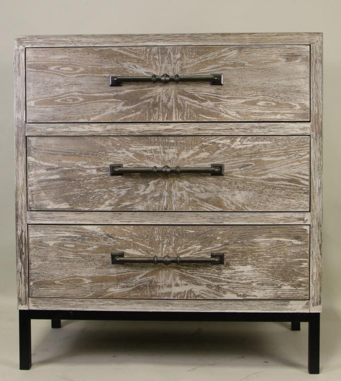 DISTRESSED NIGHTSTAND: DISTRESSED NIGHTSTAND. Height: 30 in. by Width: 33 in. by Depth: 15 in.