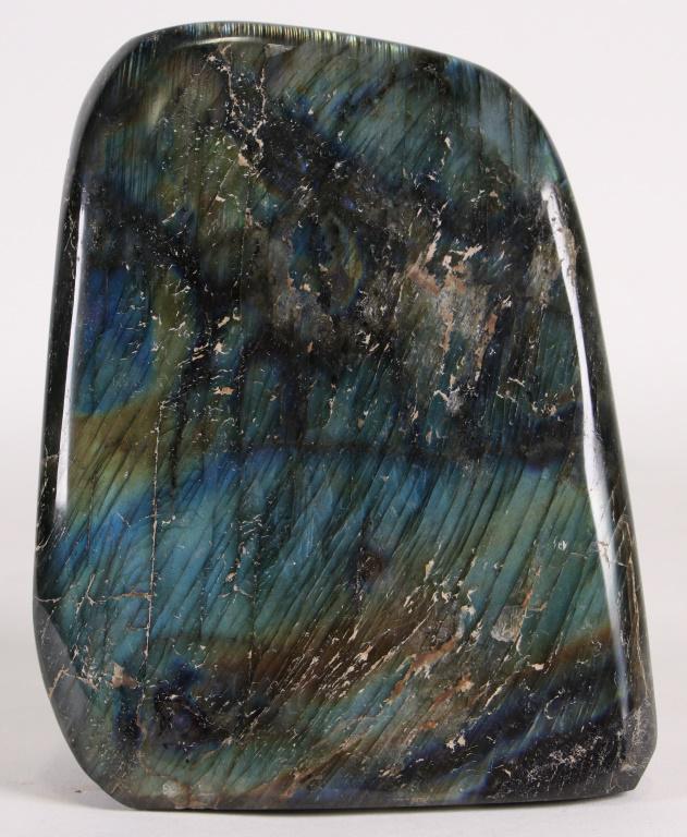 BLUE, YELLOW, & ORANGE LABRADORITE SLAB (1 of 1)