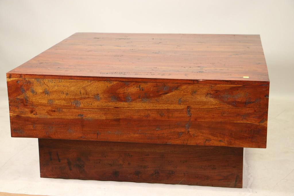 CONTEMPORARY SOLID MAHOGANY COFFEE TABLE (1 of 2)