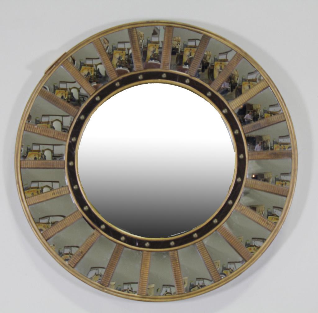 ROUND BEVELED PANELED MIRROR (1 of 3)