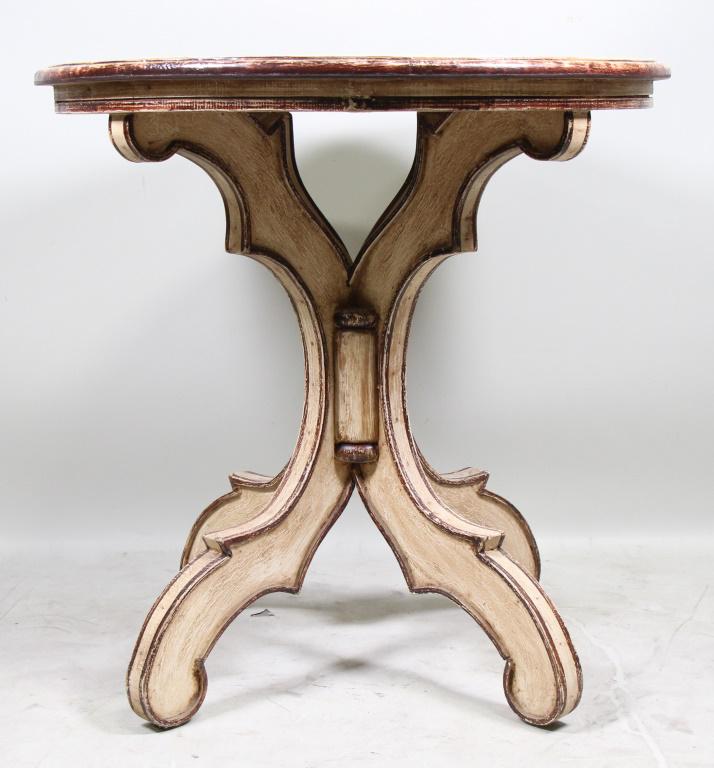 PAINTED ROUND CENTER TABLE (1 of 3)