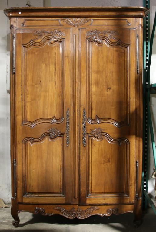 18th CENTURY FRENCH WALNUT ARMOIRE (1 of 2)