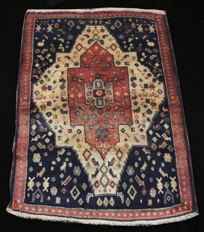 SEMI ANTIQUE HAND KNOTTED PERSIAN JOZAN RUG (1 of 4)