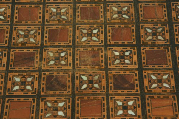 MOROCCAN STYLE GAME TABLE WITH MOTHER-OF-PEARL - 6