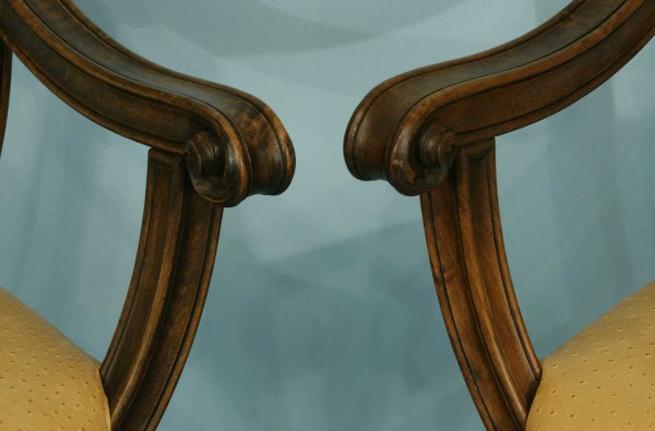 A PAIR OF OSTRICH LEATHER SAVONAROLA CHAIRS - 4