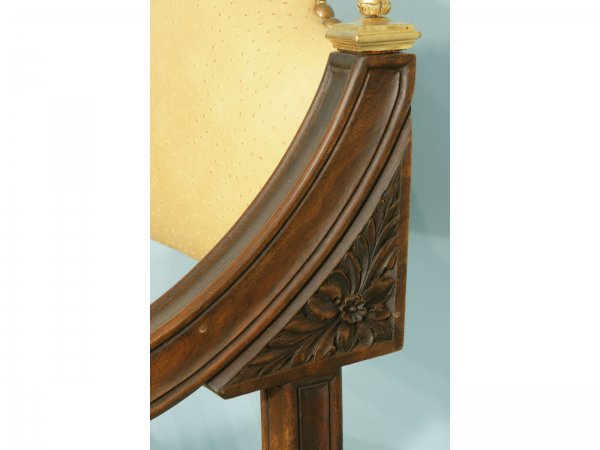A PAIR OF OSTRICH LEATHER SAVONAROLA CHAIRS - 9