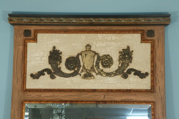 A TRUMEAU WITH BEVELED MIRROR - 3