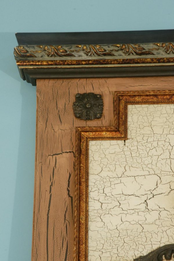 A TRUMEAU WITH BEVELED MIRROR - 8