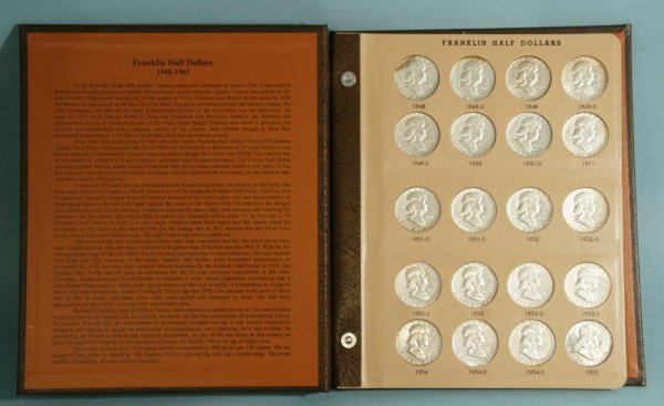 COMPLETE SET OF FRANKLIN SILVER HALF DOLLARS - 2