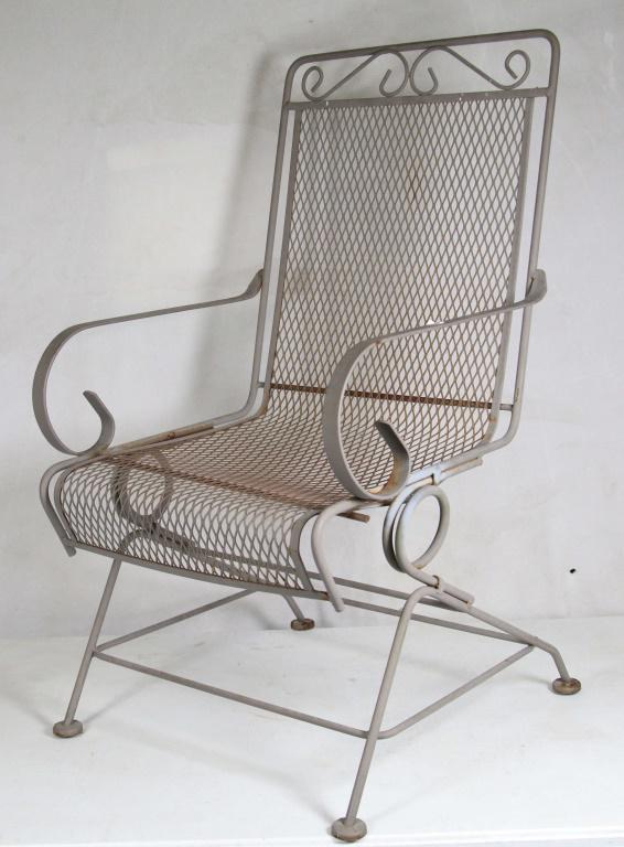 Set Of Four Vintage Wrought Iron Patio Chairs And Table May 30 2020 Lewis Maese Antiques Auction In Tx Four Vintage Wrought Iron Patio Chairs, Antique Wrought Iron Patio Chairs