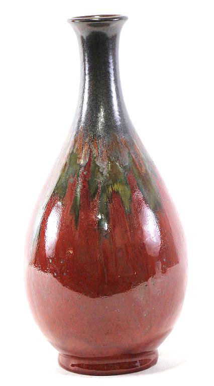 SANG DE BOEUF GLAZED VASE: SANG DE BOEUF GLAZED VASE. Height: 16 in. by Width: 8 in. by Depth: 8 in.