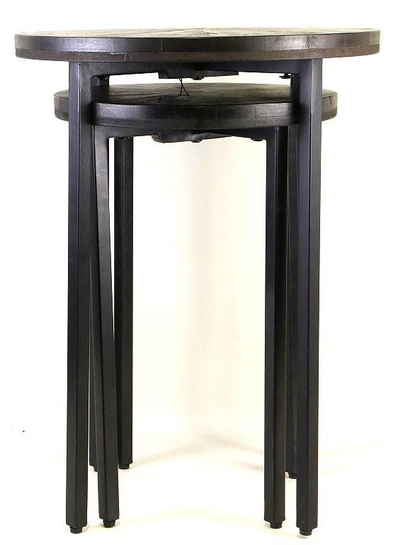 NEST OF TABLES TWO PIECE SET: NEST OF TABLES TWO PIECE SET Height: 24 in. by Width: 18 in. by Depth: 18 in.