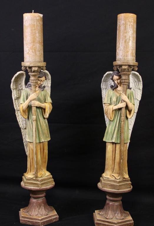 PAIR OF ANGEL CANDLESTICKS (1 of 3)