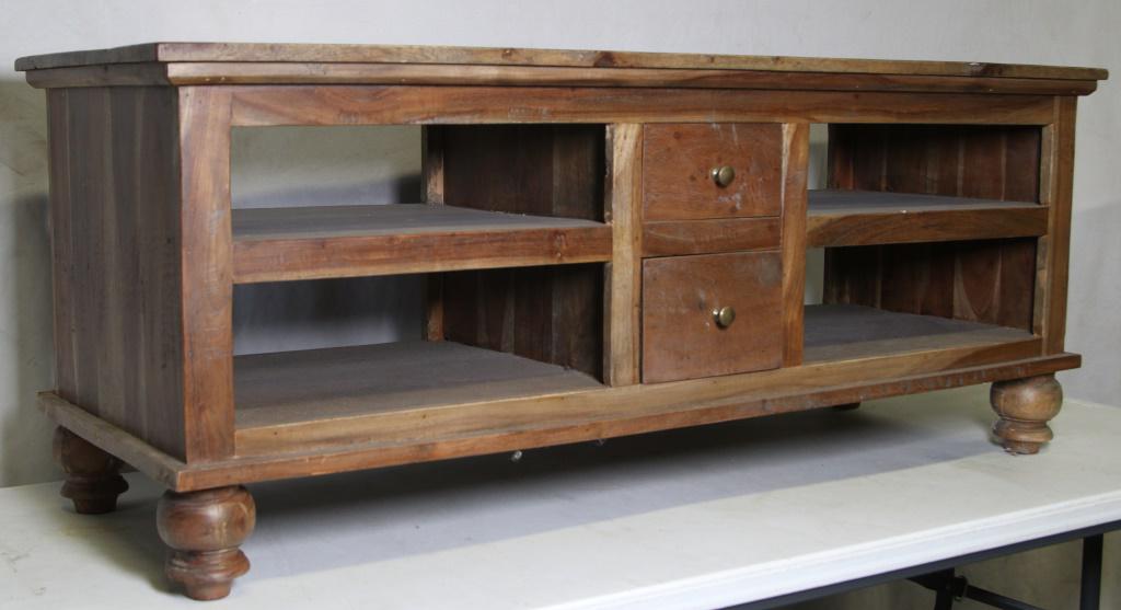 TELEVISION STAND W/ 2DRAWERS: TELEVISION STAND W/ 2DRAWERS. Height: 21 1/2 in. by Width: 53 1/4 in. by Depth: 20 IN .