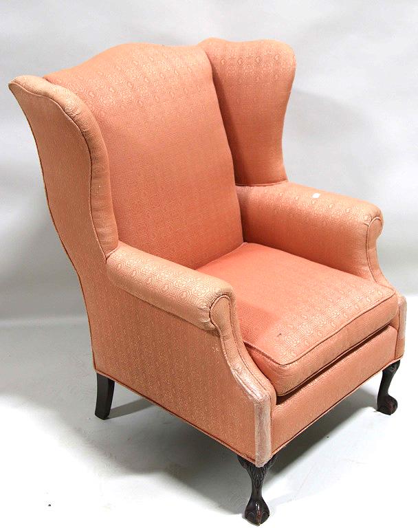 TRADITIONAL WINGBACK CHAIR: TRADITIONAL WINGBACK CHAIR Height: 42 in. by Width: 32 in. by Depth: 35