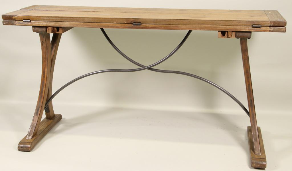 SOFA TABLE: SOFA TABLE. THE DEPTH FOLDED OUT TO 36 INCHES, Height: 30 in. by Width: 60 in. by Depth: 18 in.