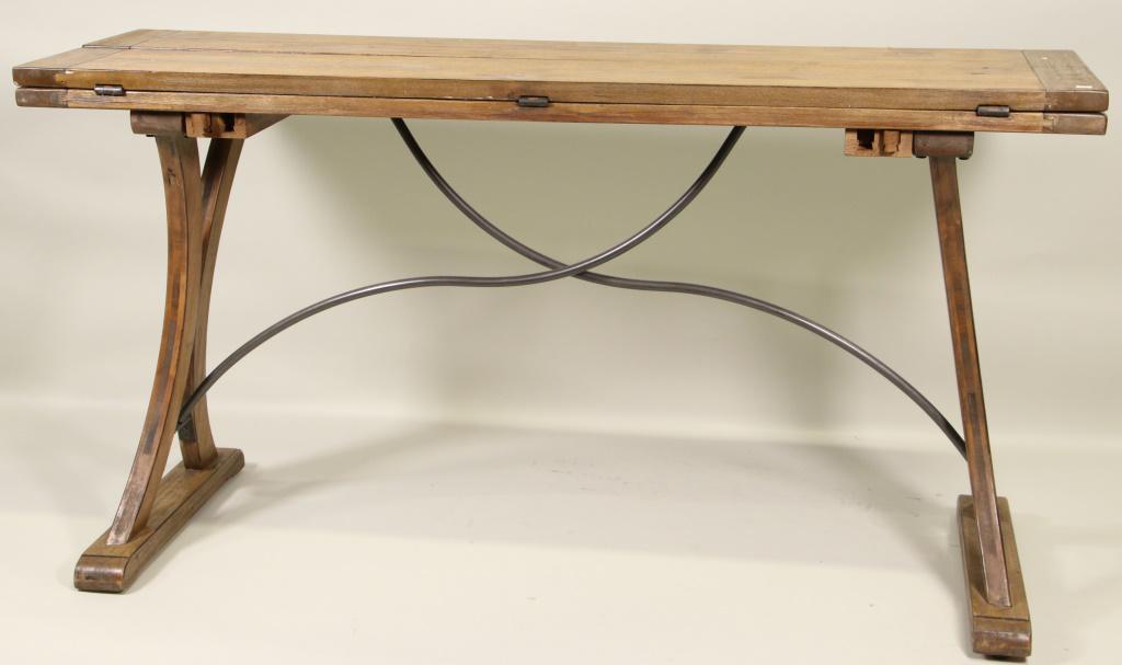 SOFA TABLE: SOFA TABLE. THE DEPTH FOLDED OUT TO 36 INCHES, Height: 30 in. by Width: 60 in. by Depth: 18 in.