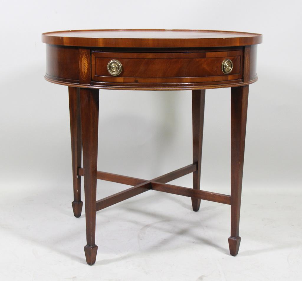 GEORGIAN STYLE MAHOGANY INLAID SIDE DRAWER (1 of 3)