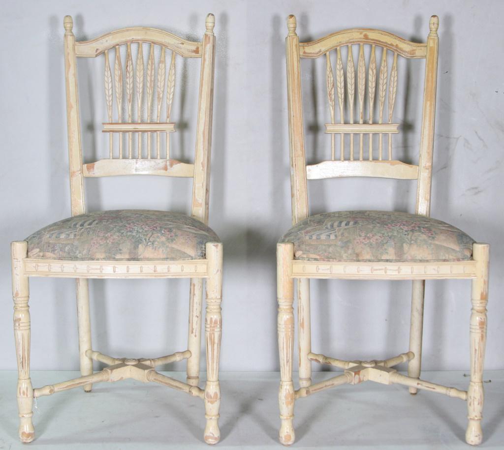 PAIR OF ETHAN  ALLEN WHITE CHAIRS (1 of 4)