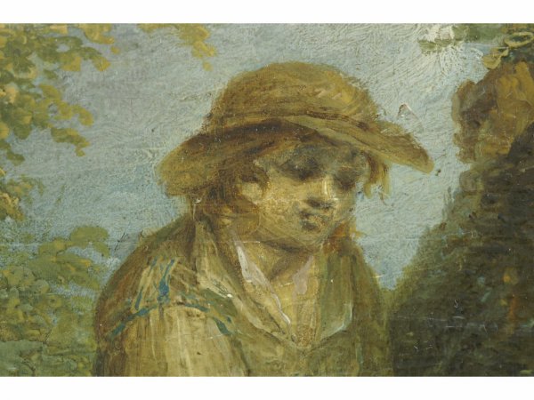 FRAMED OIL ON CANVAS OF FISHERMAN - 3