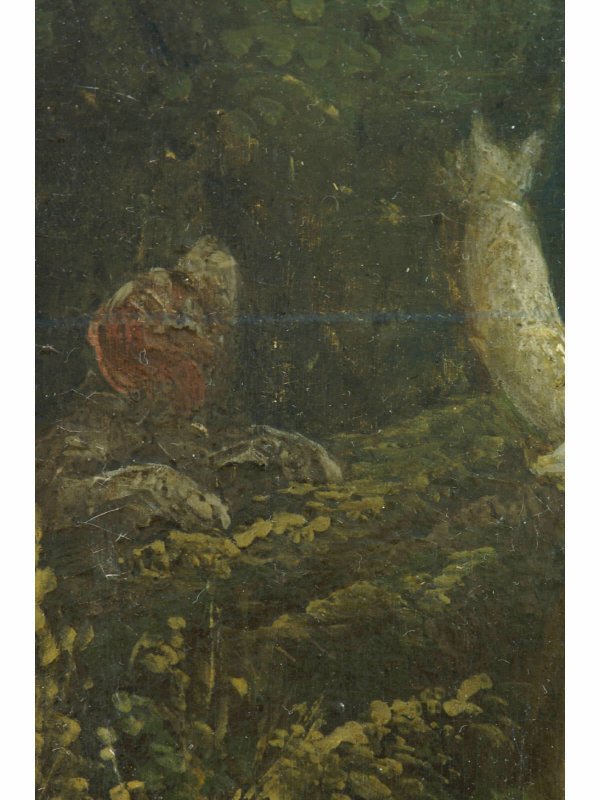 FRAMED OIL ON CANVAS OF FISHERMAN - 5