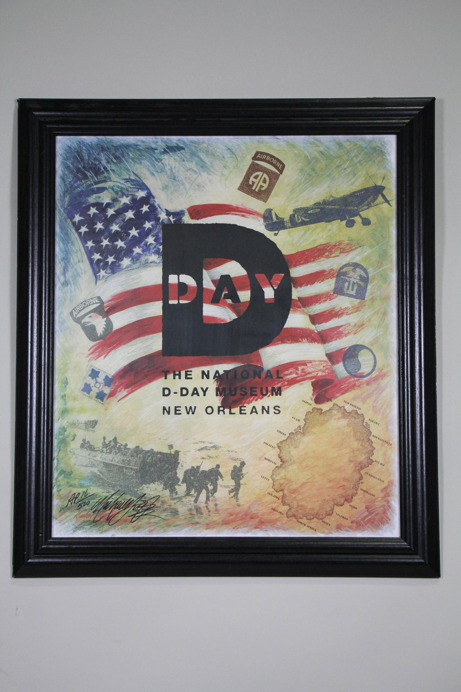 NATIONAL D-DAY MUSEUM NEW ORLEANS PRINT: NATIONAL D-DAY MUSEUM NEW ORLEANS SIGNED AND NUMBERED ARTIST PROOF (AP16/500) PRINT - **FROM THE JOHN WALTON ESTATE** Height: 25 in. by Width: 22