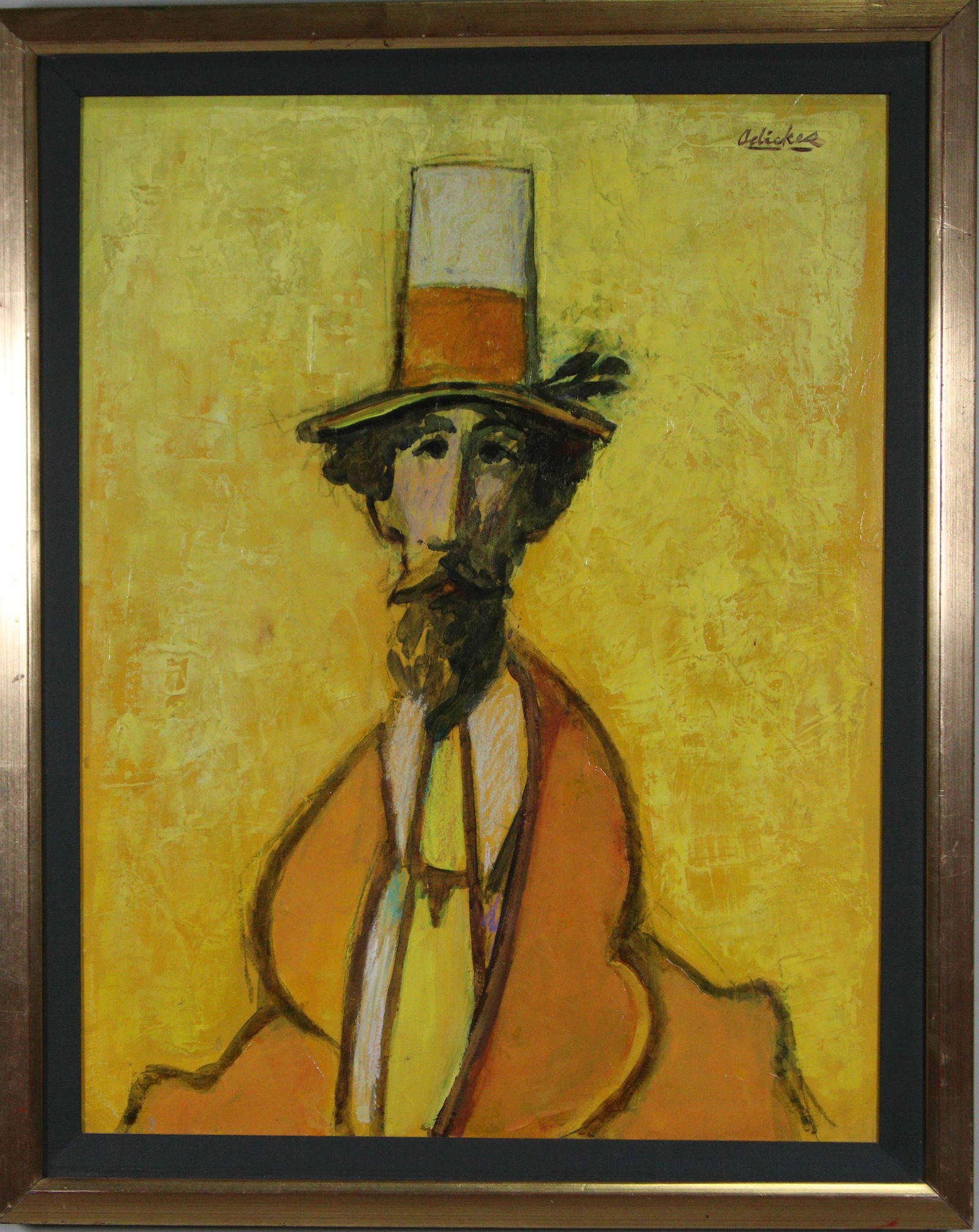 DAVID ADICKES OIL ON PANEL, CIRCA 1960's: DAVID ADICKES OIL ON PANEL, CIRCA 1960's. Height: 24 in. by Width: 30