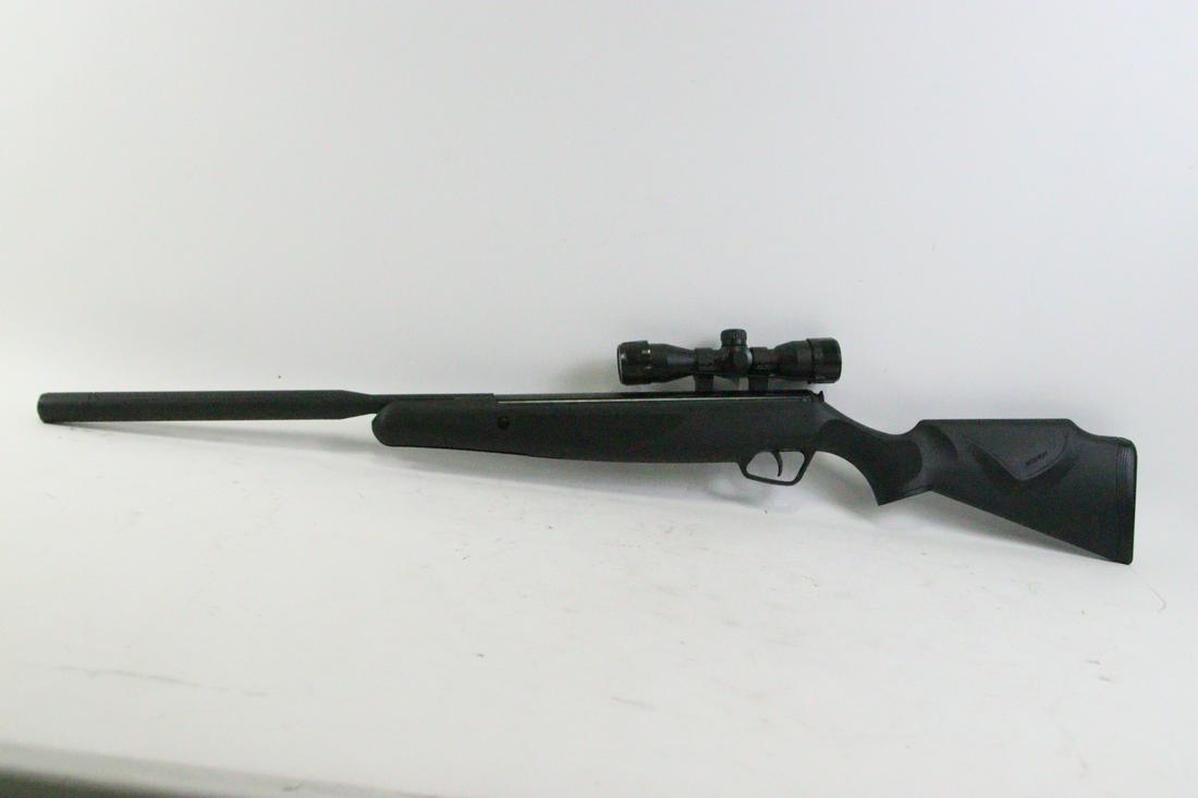 STOEGER MOD X20 SUPPRESSOR .22CAL AIR RIFLE: STOEGER MOD X20 SUPPRESSOR .22CAL PELLET AIR RIFLE WITH 4X32 SCOPE - VELOCITY 1000 FPS (USED) **FROM THE JOHN WALTON ESTATE**
