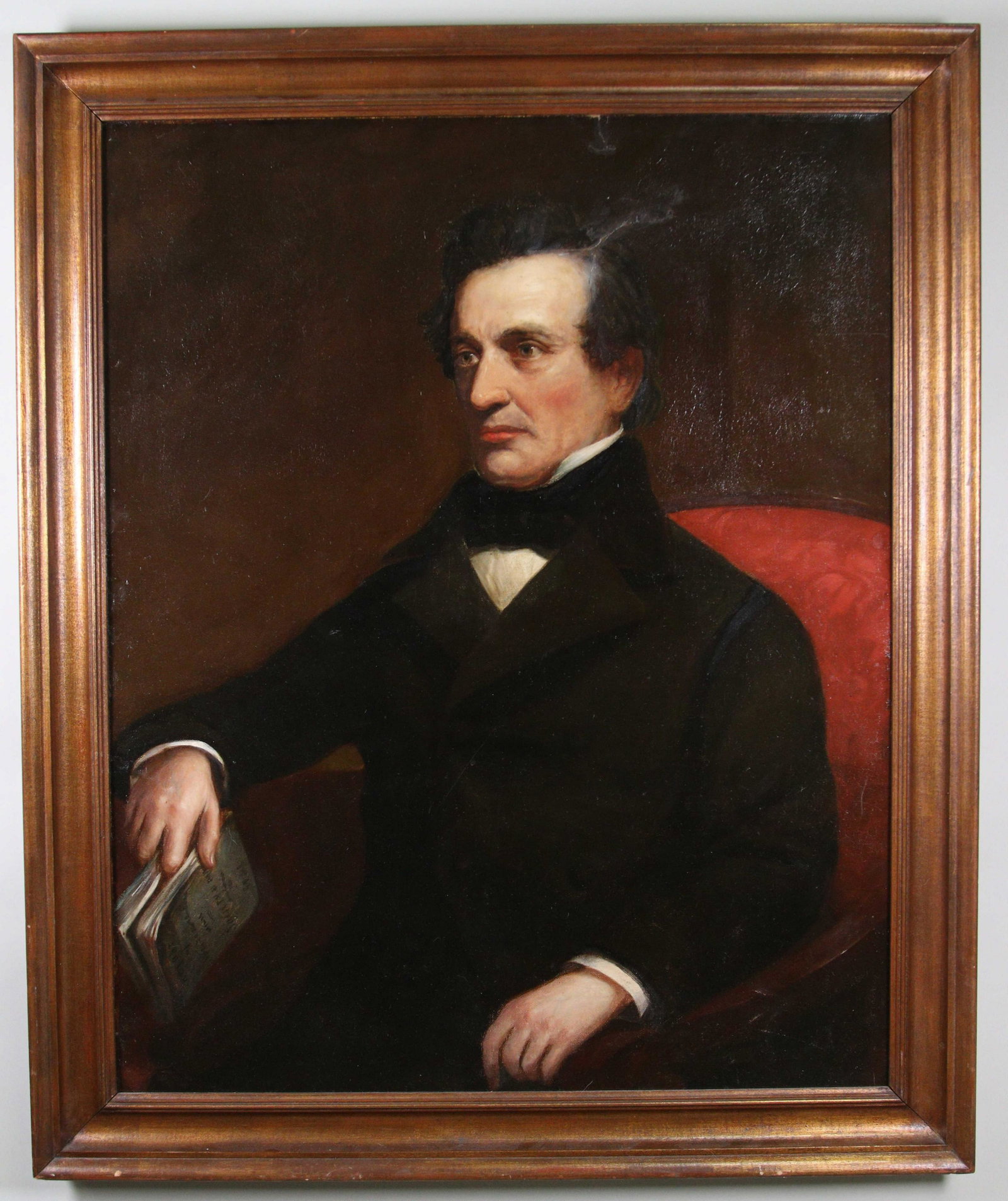 DANIEL HUNTINGTON PORTRAIT OF GEORGE GRINNELL: DANIEL HUNTINGTON PORTRAIT OF GEORGE GRINNELL, CIRCA 1860's. Height: 41 1/2 in. by Width: 34 1/2 in. by Depth: 2 IN .
