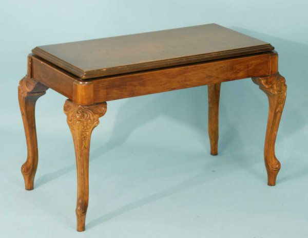 PIANO STOOL, LIDDED BOX, TABLE, AND A PIANO BENCH - 6