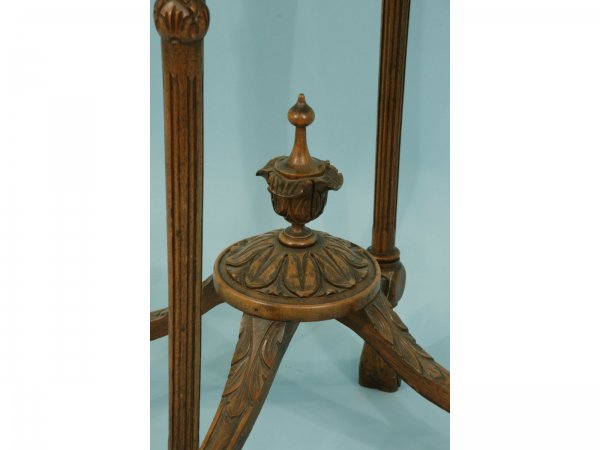 ANTIQUE VICTORIAN MARBLE TOP LAMP TABLE - 4