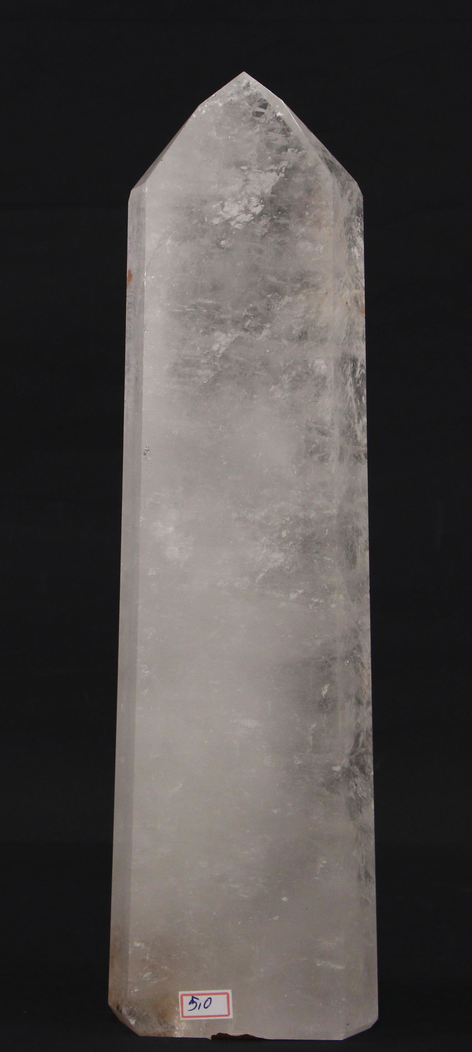 QUARTZ OBELISK: QUARTZ OBELISK - 10.8LBS Height: 16 in. by Width: 5 in. by Depth: 3
