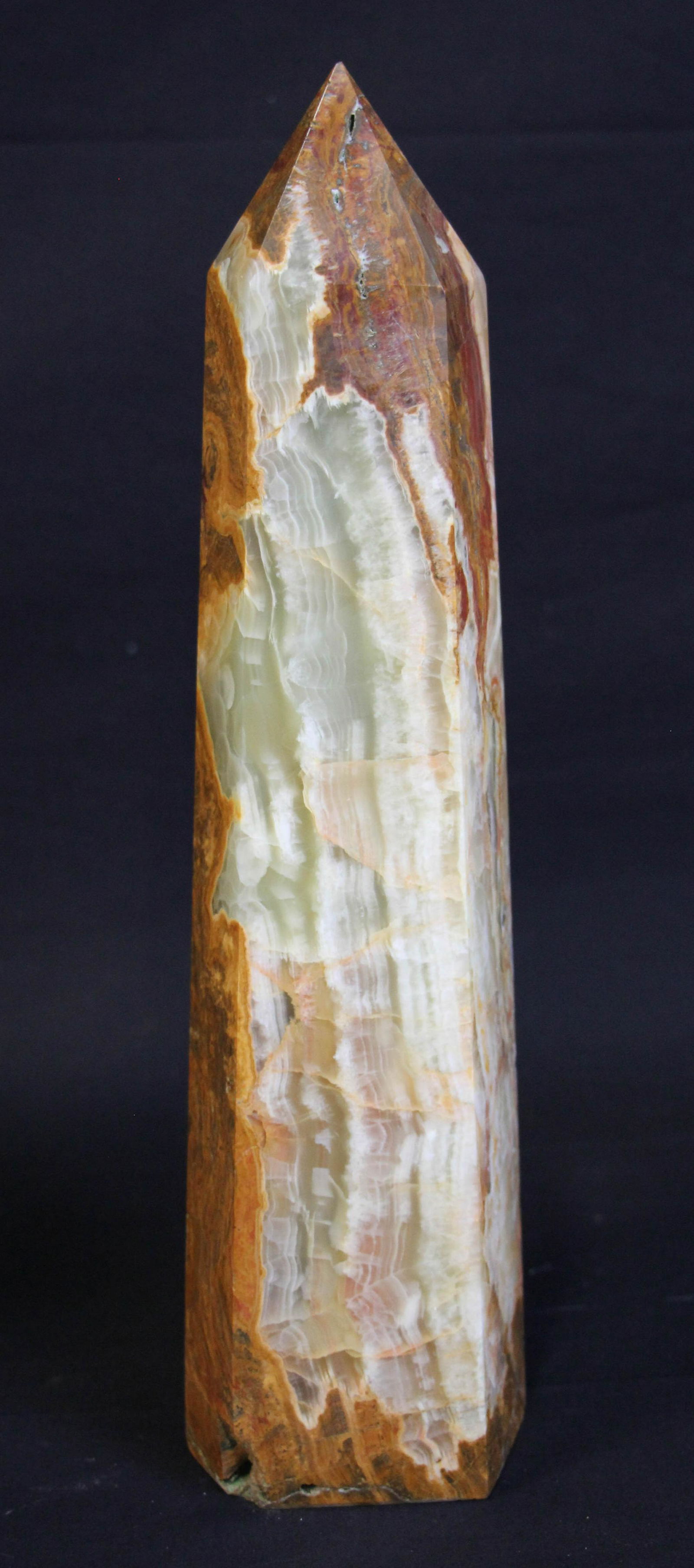 13in AFGHANISTAN JADE OBELISK: 13in AFGHANISTAN JADE OBELISK (P15) 8 LB Height: 14