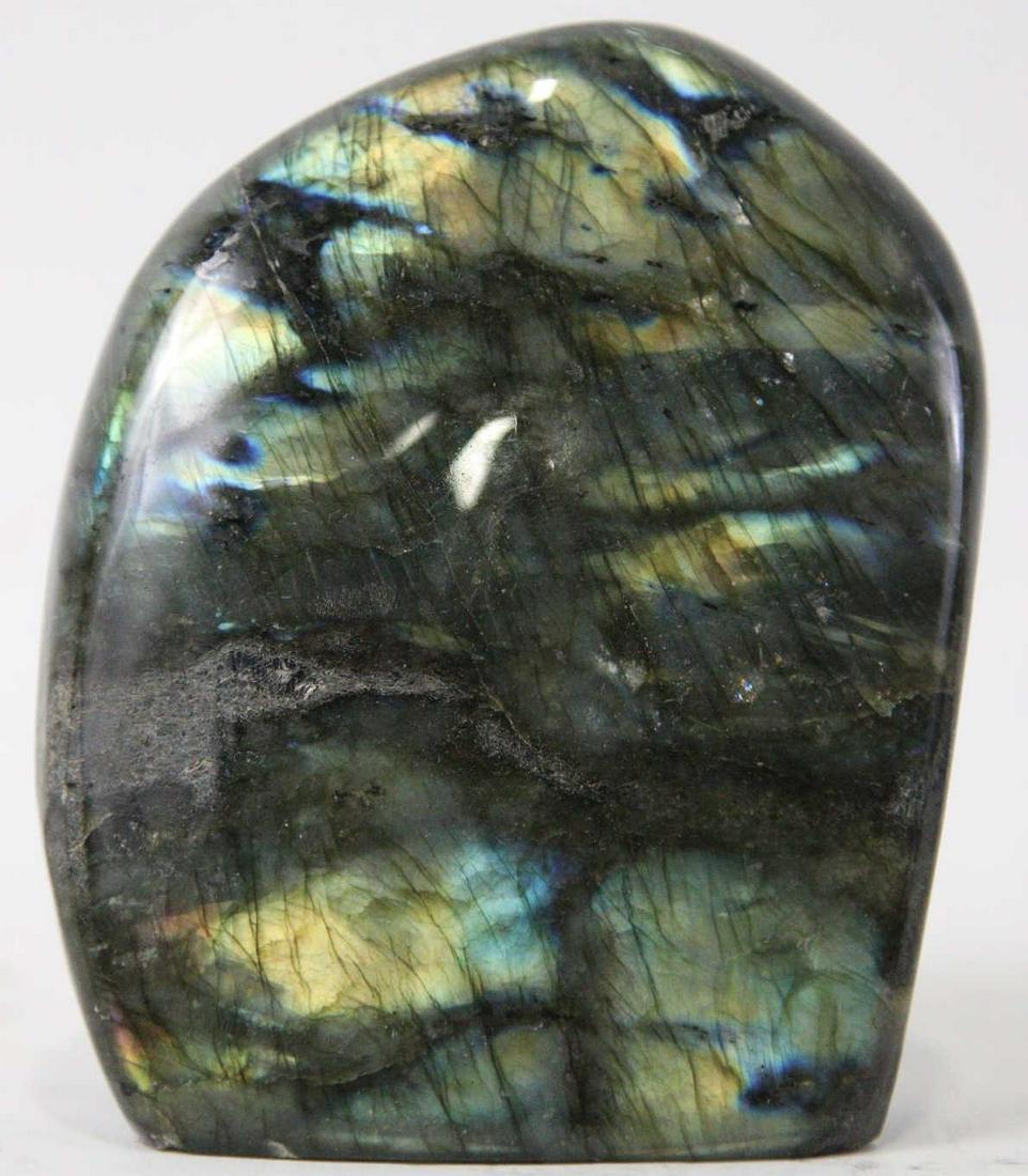 2.5lb YELLOW, BLUE, & GREEN LABRADORITE: 2.5lb YELLOW, BLUE, & GREEN LABRADORITE - (LA18) 2.5LBS Height: 4.5 in. by Width: 4 in. by Depth: 2