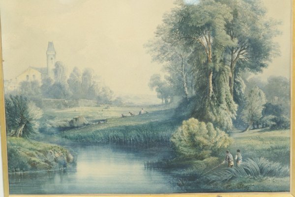 PAIR OF PRINTS OF RIVERSCENE AND TREES - 3