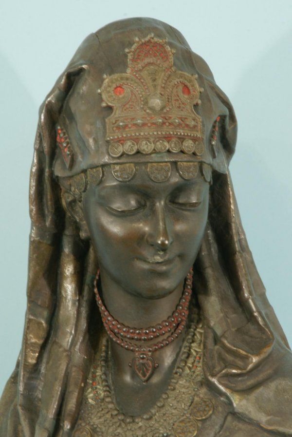 PAIR OF 19th CENTURY SPELTER BUSTS - 4