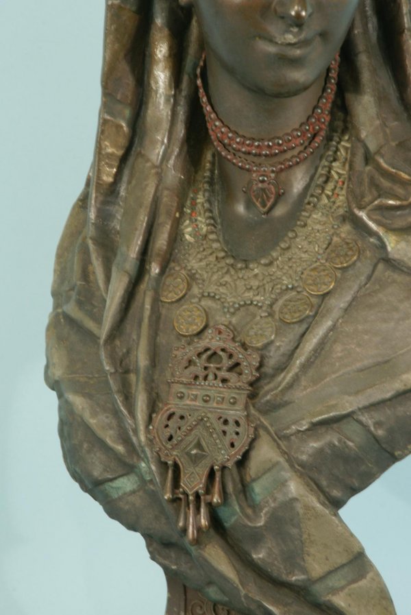 PAIR OF 19th CENTURY SPELTER BUSTS - 6